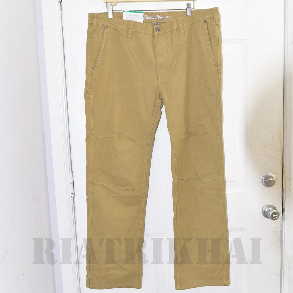 TAN NWT Men Utility Pant  Eddie Bauer Men’s Relaxed Fit Straight Leg - Picture 2 of 12